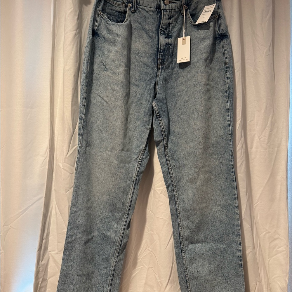 Good American Good Icon Straight Leg Jeans